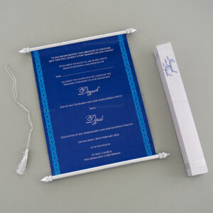 Royal Wedding Scroll Invitation 6051