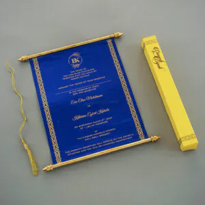 Magnificent Wedding Scroll Card 6058