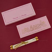Splendid Box Wedding Scroll Invite 5111P