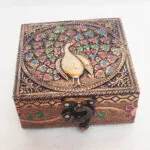 Exquisite Peacock Oxidised Jewellery Box MOH-6326C