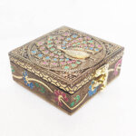Exquisite Peacock Oxidised Jewellery Box MOH-6326C