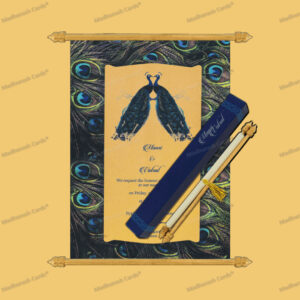 Stunning Fabric Scroll Wedding Card 6062A