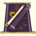 SC-Prestigious Wedding Scroll Invitation 6052VG