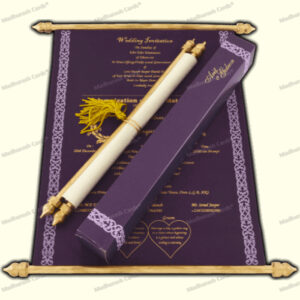 Prestigious Wedding Scroll Invitation 6052VG