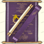SC-Prestigious Wedding Scroll Invitation 6052VG