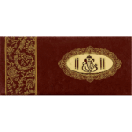 Metallic Floral Ganesha Wedding Card 14116