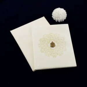 Embossed Floral Wedding Invite 24032