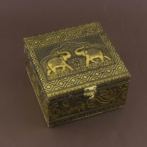 Exquisite Golden Oxidized Dry Fruit Box 2250