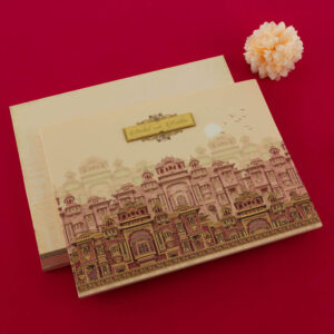 FMC-MAC-513 Classy Palace Theme Wedding Card