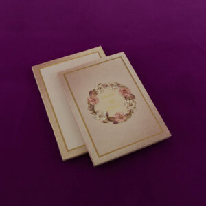 526 Hardbound Floral Wedding Card