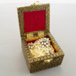 PBJ-Aesthetic Oxidized Golden Jewellery Box MOH-2161