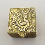 PBJ-Aesthetic Oxidized Golden Jewellery Box MOH-2161