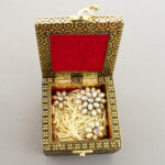 PBJ-Aesthetic Oxidized Golden Jewellery Box MOH-2161