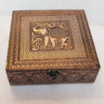 Captivating Elephant Oxidized Jewellery Box MOH-5576C