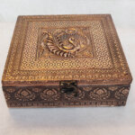 Exquisite Peacock Oxidised Jewellery Box MOH-5577C