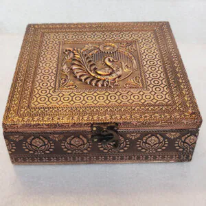 Exquisite Peacock Oxidised Jewellery Box MOH-5577C