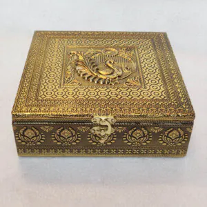 Blissful Peacock Oxidised Jewellery Box MOH-5577G