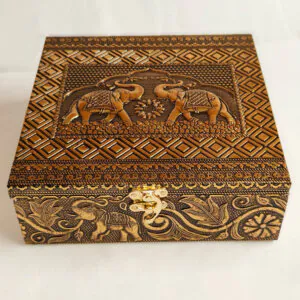 Spectacular Elephant Oxidised Jewellery Box MOH-5578C