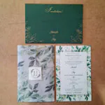Flawless Leafy Two Door Invitation 9752